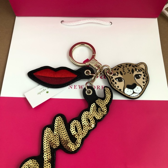Authentic Kate Spade Leopard Key Fob  NWT - Picture 3 of 5